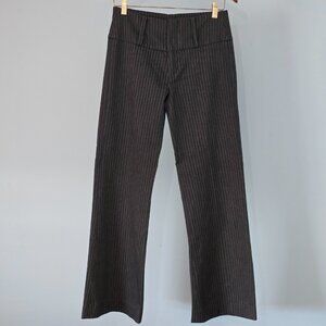 Costa Blanca - Gray Dress Pants with White Pinstripes - Flare Leg